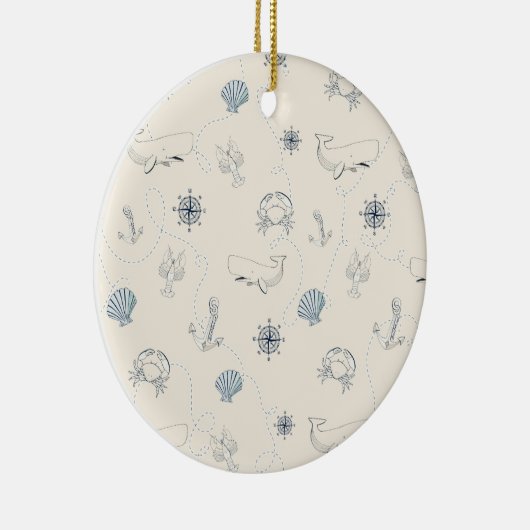 Nautisch Zee Keramisch Ornament (Rechts)