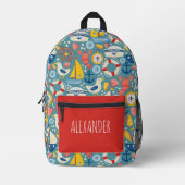 Nautisch Zee leven gepersonaliseerd Bedrukte Rugzak (Voorkant)