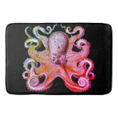 Nautisch zee Octopus badmat roze regenboog (Voorkant)