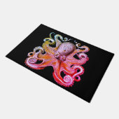 Nautisch zee Octopus decor juwelen vlekroze Deurmat (Schuin)