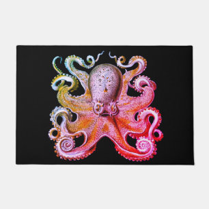 Nautisch zee Octopus decor juwelen vlekroze Deurmat