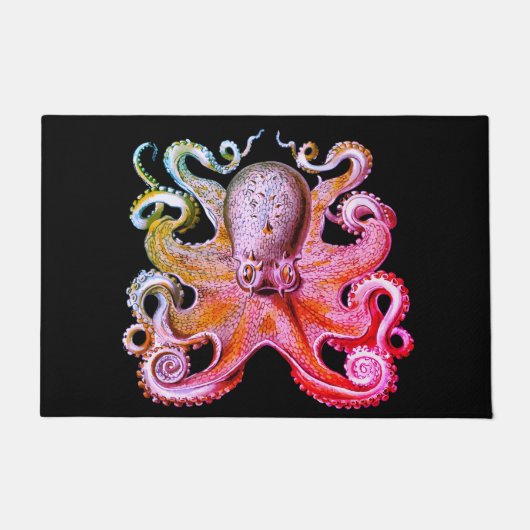 Nautisch zee Octopus decor juwelen vlekroze Deurmat (Voorkant)