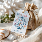 Nautisch Zee Ornament Kustkerst Cadeaulabel