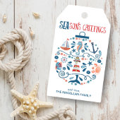 Nautisch Zee Ornament Kustkerst Cadeaulabel