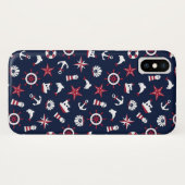 Nautisch Zee Patroon Case-Mate iPhone Case (Achterkant (horizontaal))