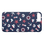 Nautisch Zee Patroon Case-Mate iPhone Case (Achterkant (Horizontaal))
