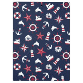 Nautisch Zee Patroon Klembord (Achterkant)