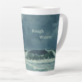 Nautisch Zee Scene Latte Mok (Rechterhoek)