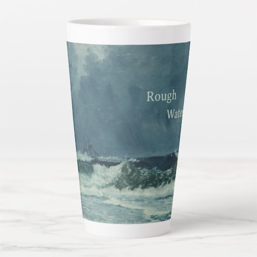 Nautisch Zee Scene Latte Mok (Voorkant)