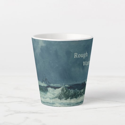 Nautisch Zee Scene Latte Mok (Voorkant)