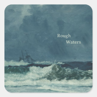 Nautisch Zee Scene Vierkante Sticker