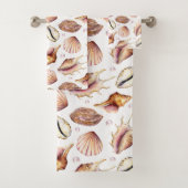Nautisch Zee Shell Pattern Bad Handdoek (Insitu)