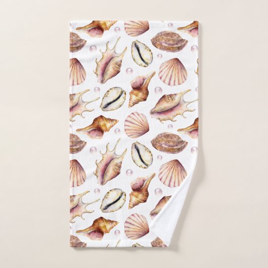 Nautisch Zee Shell Pattern Bad Handdoek (Handdoek)