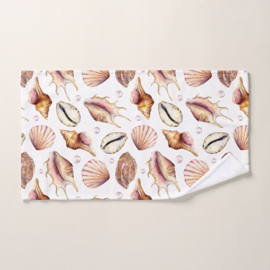Nautisch Zee Shell Pattern Bad Handdoek (Handdoek)