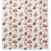 Nautisch Zee Shell Pattern Douchegordijn (Voorkant)