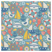  nautisch Zee Stof (Close Up)