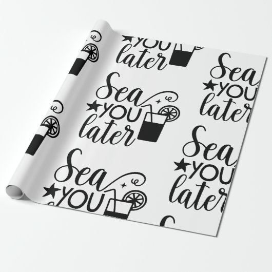 Nautisch Zee u later thema Cadeaupapier (Uitgerold)