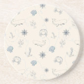 Nautisch Zee Zandsteen Onderzetter (Voorkant)