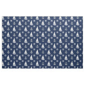 Nautisch zeeanker/wiel/zweefboot silhouet stof (Fat Quarter)