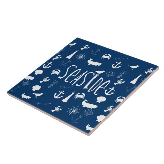 Nautisch zeeoppervlak tegeltje (Zijkant)