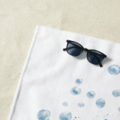 Nautisch zeepaardje Blauwgroen Aqua Blue Marine Aa Strandlaken (In situ)