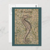 Nautisch zeepaardje briefkaart (Voorkant / Achterkant)