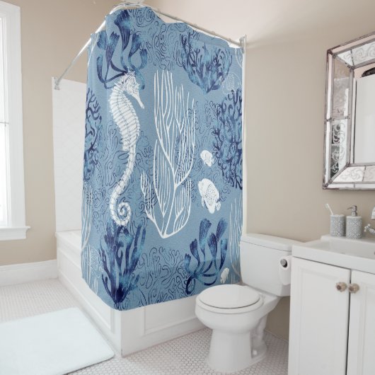 nautisch zeepaardje-Collectie Douchegordijn (In situ)