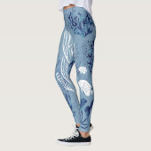 Nautisch zeepaardje en vis leggings (Links)