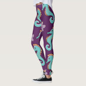  Nautisch Zeepaardpatroon Leggings (Links)