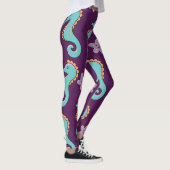  Nautisch Zeepaardpatroon Leggings (Rechts)