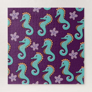 Nautisch Zeepaardpatroon Legpuzzel