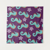 Nautisch Zeepaardpatroon Wandkleed (Voorkant (horizontaal))