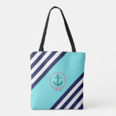 Nautisch zeewateranker/marine-knoop/marine/witte s tote bag (Achterkant)