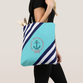 Nautisch zeewateranker/marine-knoop/marine/witte s tote bag