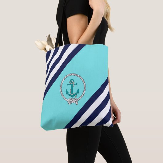 Nautisch zeewateranker/marine-knoop/marine/witte s tote bag (Dichtbij)