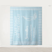 Nautisch zeilboot vrijgezellenfeest laatste toost wandkleed (Voorkant)