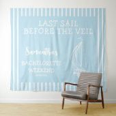 Nautisch zeilboot vrijgezellenfeest laatste zeilto wandkleed (In Situ (horizontaal))