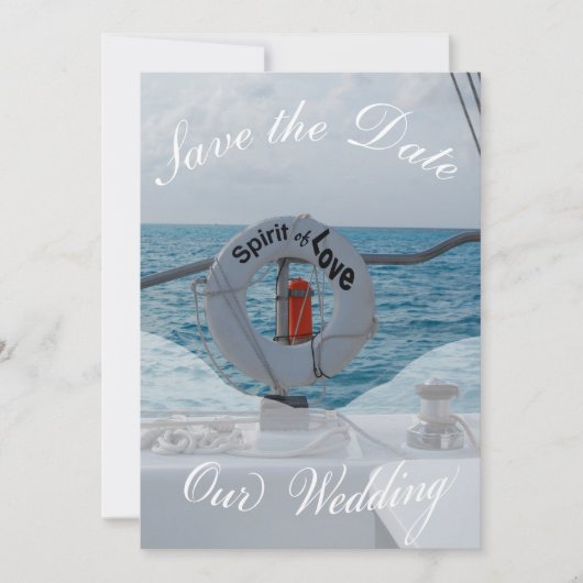 Nautisch zeilen Bewaar de datum Save The Date (Voorkant)