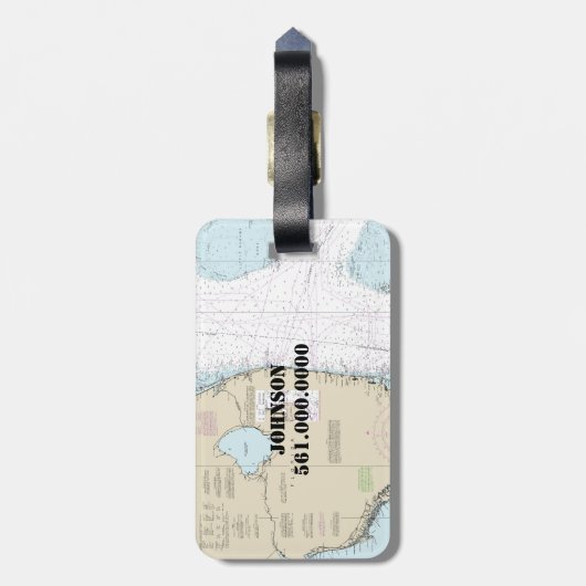  Nautisch Zuid-Florida Bagagelabel (Achterkant verticaal)