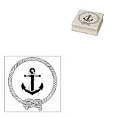 Nautisch zwart anker/marineschip silhouet rubberstempel (Gestempeld)