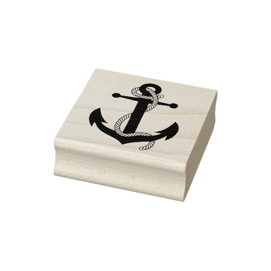 Nautisch zwart anker/marineschip silhouet rubberstempel (Stempel)