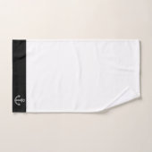 Nautisch zwart-wit ankerband bad handdoek (Handdoek)