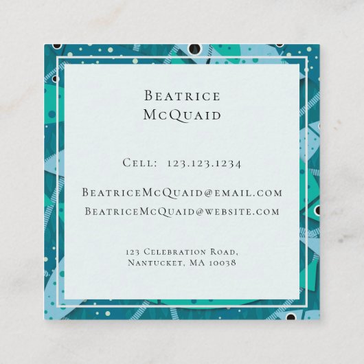 Nautisch Zwemvissen Reizen Visitekaartje (Achterkant)