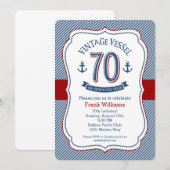 Nautische 70e verjaardag kaart (Voorkant / Achterkant)