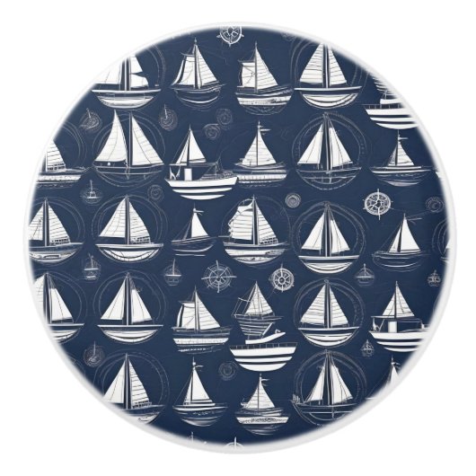 Nautische Aangepaste Keramische knop (Voorkant)