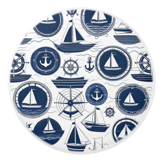 Nautische Aangepaste Keramische knop (Voorkant)