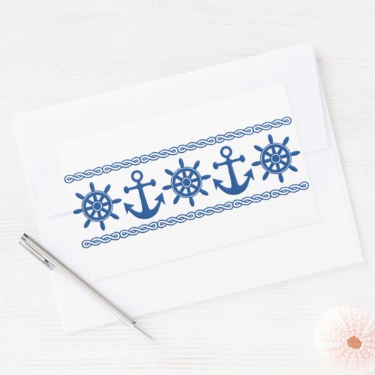 Nautische aangepaste stickers (Envelop)