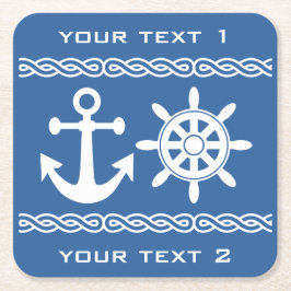 Nautische aangepaste tekst en kleuren-onderzetters kartonnen onderzetters