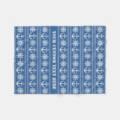 Nautische aangepaste tekst- en kleurendekens fleece deken (Voorkant (Horizontaal))