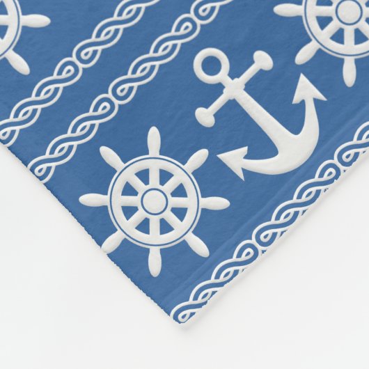 Nautische aangepaste tekst- en kleurendekens fleece deken (Hoek)